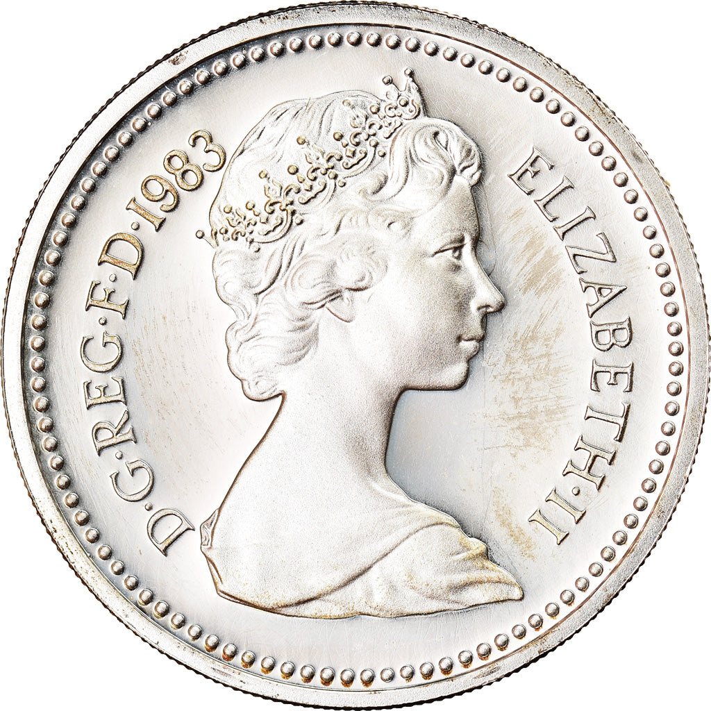 Coin, Great Britain, Elizabeth II, Pound, 1983, AU(50-53), Silver, KM:933a