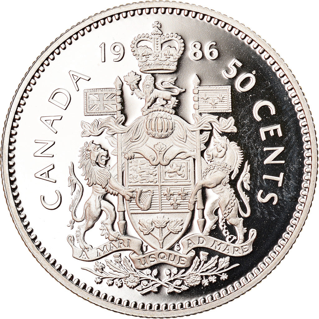 Coin, Canada, Elizabeth II, 50 Cents, 1986, Royal Canadian Mint, Ottawa, MS(64)