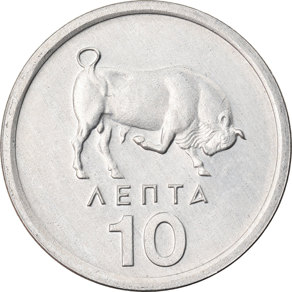 Coin, Greece, 10 Lepta, 1978, MS(63), Aluminum, KM:113