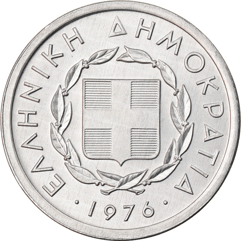 Coin, Greece, 20 Lepta, 1976, AU(55-58), Aluminum, KM:114