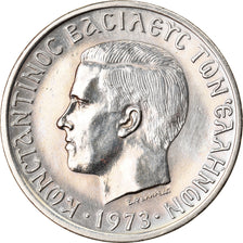 Coin, Greece, Constantine II, 10 Drachmai, 1973, AU(50-53), Copper-nickel