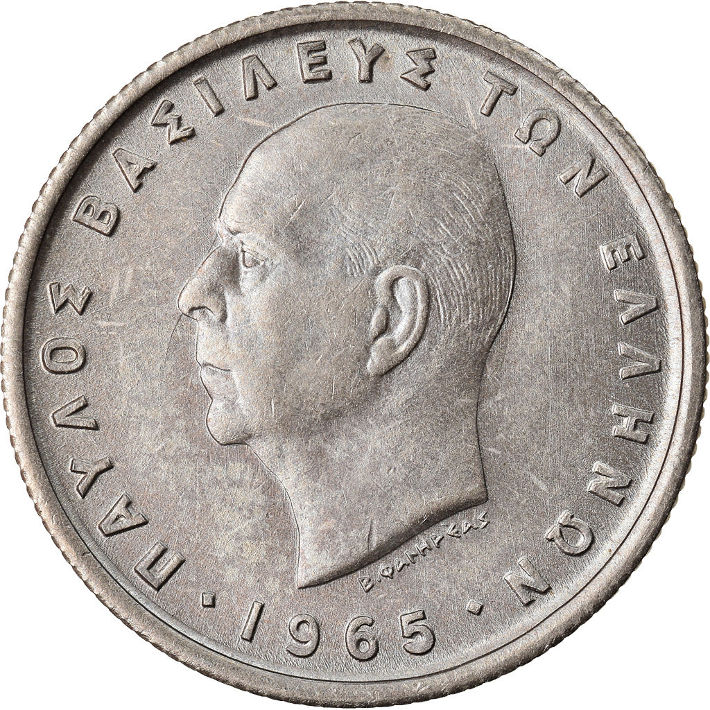 Coin, Greece, Paul I, 50 Lepta, 1965, EF(40-45), Copper-nickel, KM:80