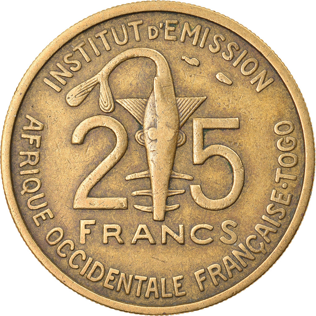 Munten, Frans West Afrika, 25 Francs, 1957, Paris, ZF, Aluminum-Bronze, KM:9