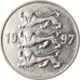Moneda, Estonia, 20 Senti, 1997, no mint, MBC, Níquel chapado en acero, KM:23a