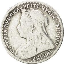 GREAT BRITAIN, 3 Pence, 1900, KM #777, VF(30-35), Silver, 16, 1.33