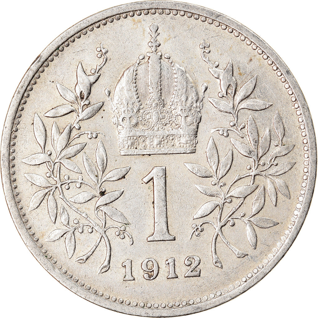 Coin, Austria, Franz Joseph I, Corona, 1912, EF(40-45), Silver, KM:2820