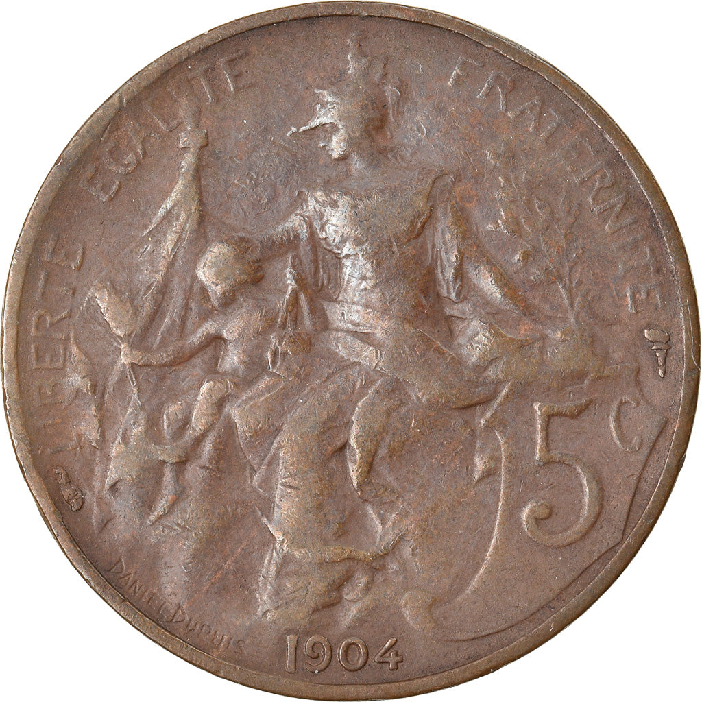 Coin, France, Dupuis, 5 Centimes, 1904, Paris, VF(30-35), Bronze, KM:842