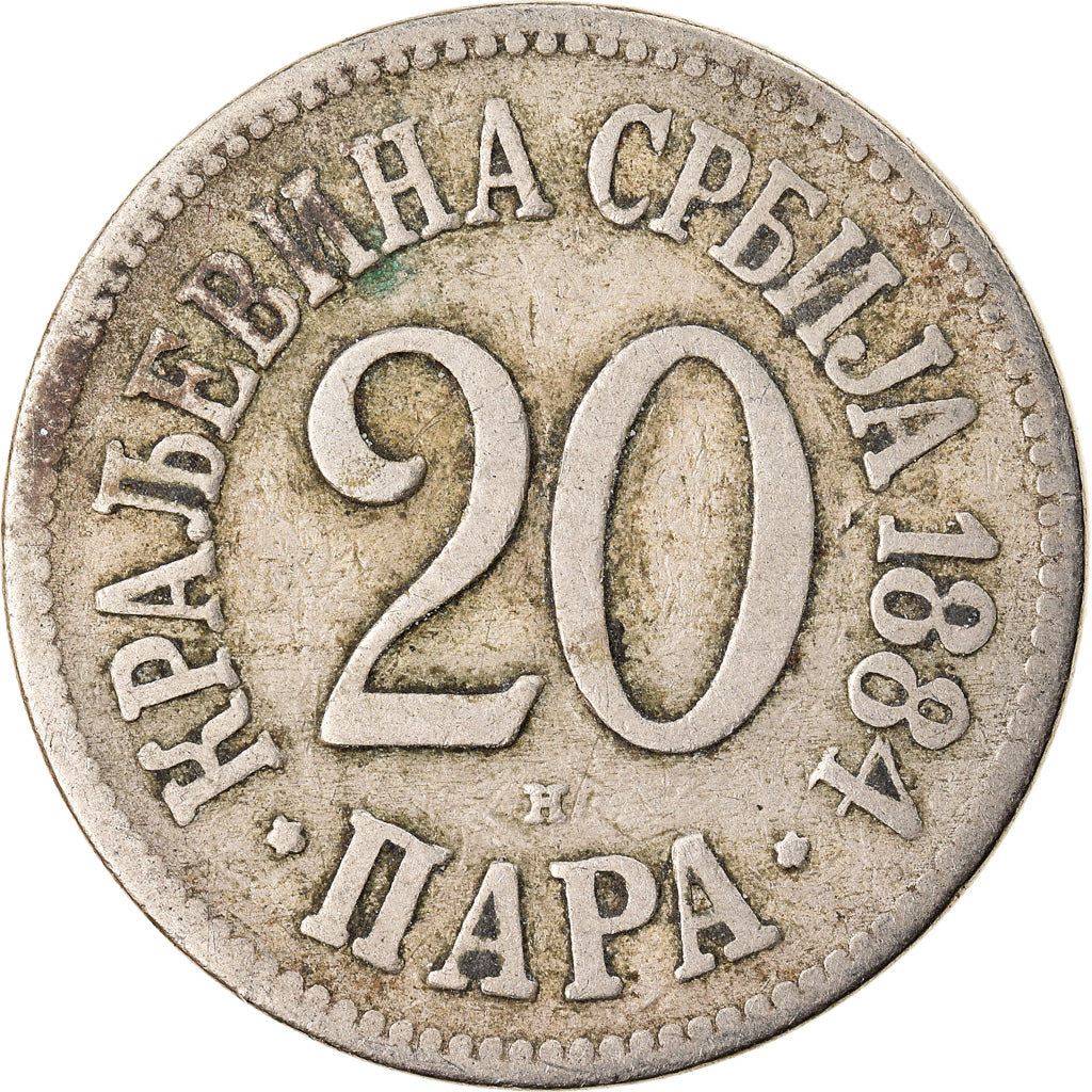 Monnaie, Serbie, Milan I, 20 Para, 1884, TB+, Copper-nickel, KM:20