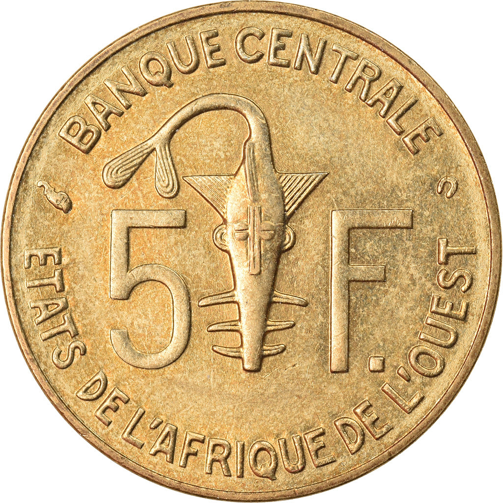 Moneta, Stati dell'Africa occidentale, 5 Francs, 2001, Paris, MB+