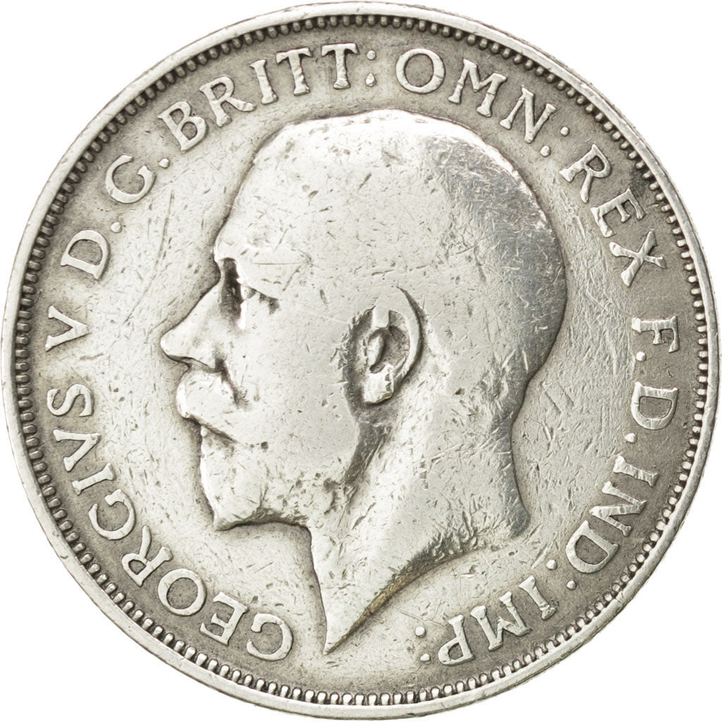 GREAT BRITAIN, Florin, Two Shillings, 1918, KM #817, VF(30-35), Silver, 28.3,...