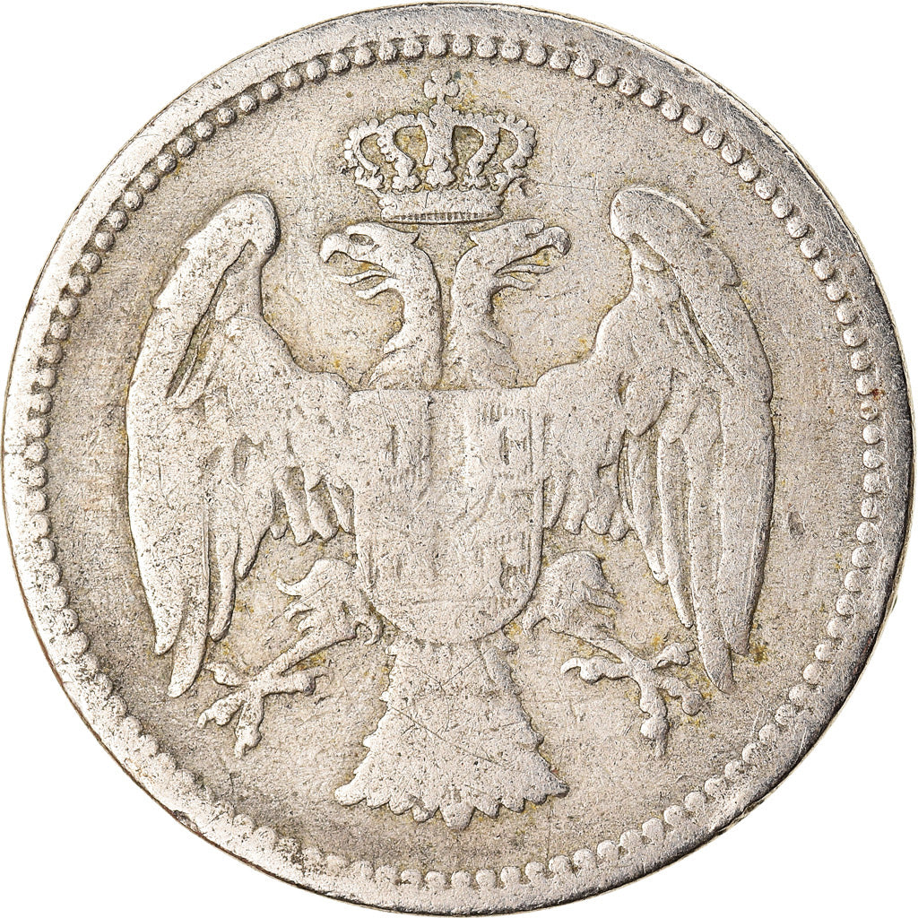Moneda, Serbia, Milan I, 20 Para, 1884, BC+, Cobre - níquel, KM:20