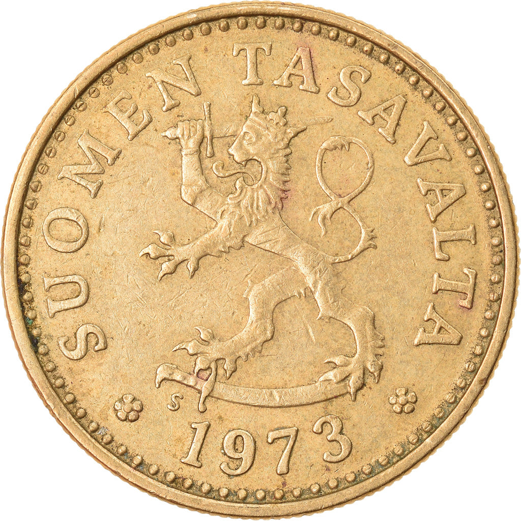 Münze, Finnland, 10 Pennia, 1973, SS, Aluminum-Bronze, KM:46