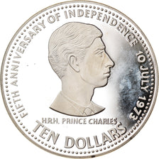 Moneta, Bahamas, Elizabeth II, 10 Dollars, 1978, Franklin Mint, SPL, Argento