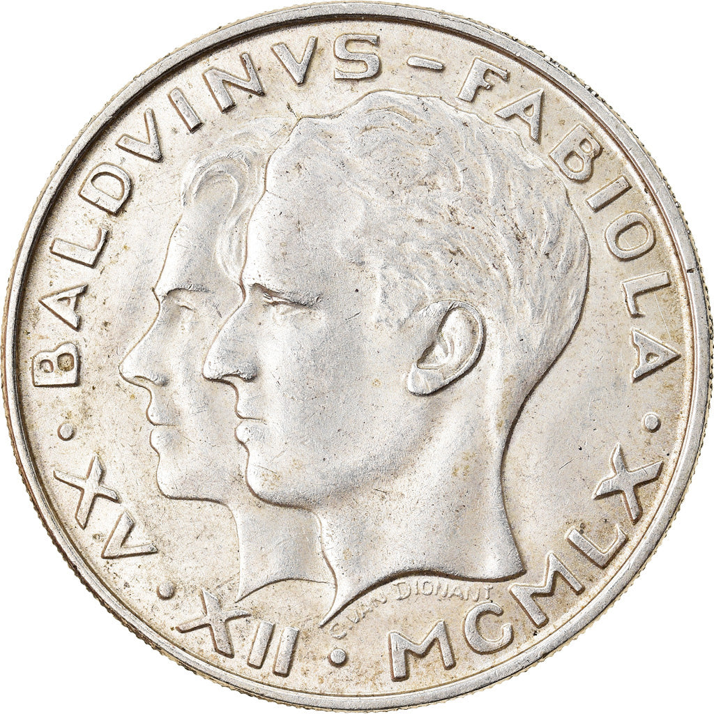 Coin, Belgium, 50 Francs, 50 Frank, 1960, Brussels, AU(55-58), Silver, KM:152.1