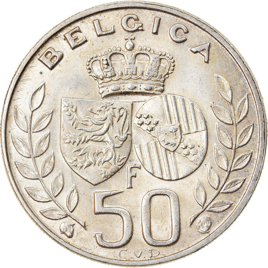 Coin, Belgium, 50 Francs, 50 Frank, 1960, Brussels, AU(55-58), Silver, KM:152.1