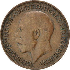 GREAT BRITAIN, Farthing, 1914, KM #808.1, EF(40-45), Bronze, 20, 2.86