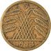 Coin, GERMANY, WEIMAR REPUBLIC, 5 Rentenpfennig, 1924, Hambourg, VF(30-35)