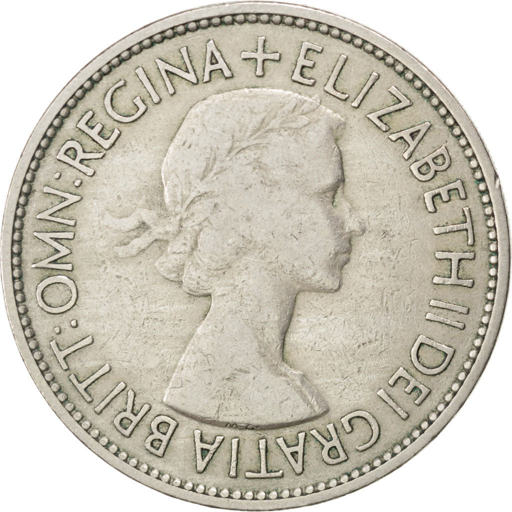 GREAT BRITAIN, 1/2 Crown, 1953, KM #893, EF(40-45), Copper-Nickel, 32.3, 14.26