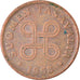 Moneda, Finlandia, Penni, 1968, BC+, Cobre, KM:44