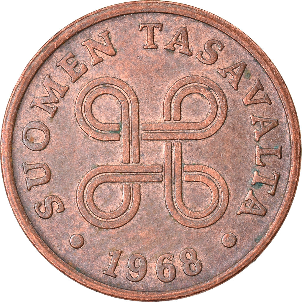 Monnaie, Finlande, Penni, 1968, TTB, Cuivre, KM:44