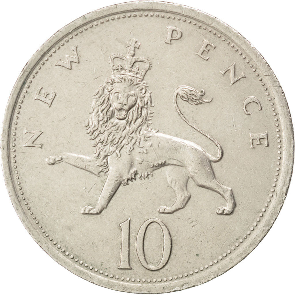 Great Britain, 10 New Pence, 1976, KM #912, EF(40-45), Cupro-nickel, 11.42