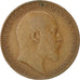 GREAT BRITAIN, Penny, 1908, KM #794.2, AU(50-53), Bronze, 31, 9.12