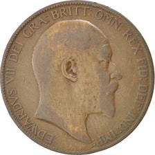 Coin, Great Britain, Edward VII, Penny, 1904, VF(30-35), Bronze, KM:794.2