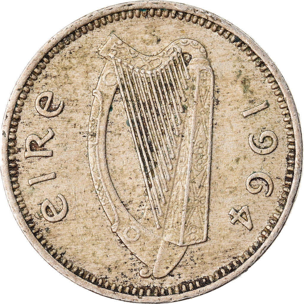 Coin, IRELAND REPUBLIC, 3 Pence, 1964, VF(30-35), Copper-nickel, KM:12a