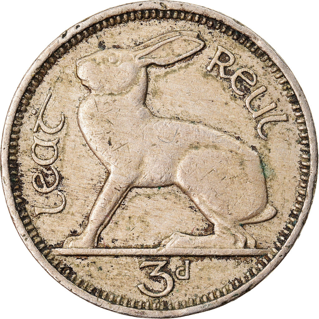 Coin, IRELAND REPUBLIC, 3 Pence, 1964, VF(30-35), Copper-nickel, KM:12a