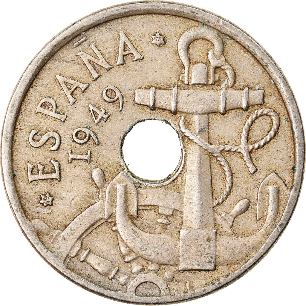 Coin, Spain, Francisco Franco, caudillo, 50 Centimos, 1954, EF(40-45)