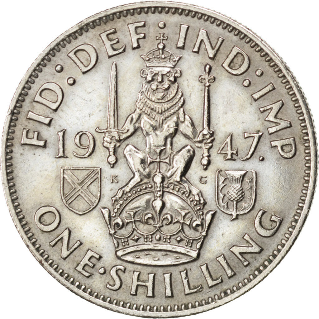 GREAT BRITAIN, Shilling, 1847, KM #864, AU(55-58), Copper-Nickel, 23.5, 5.68