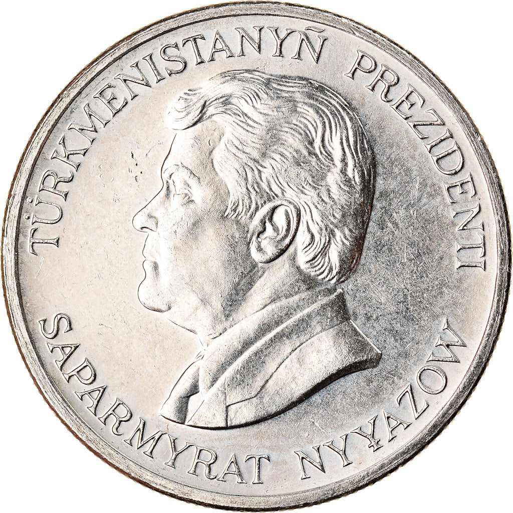 Münze, Turkmanistan, 20 Tenge, 1993, VZ, Nickel plated steel, KM:4