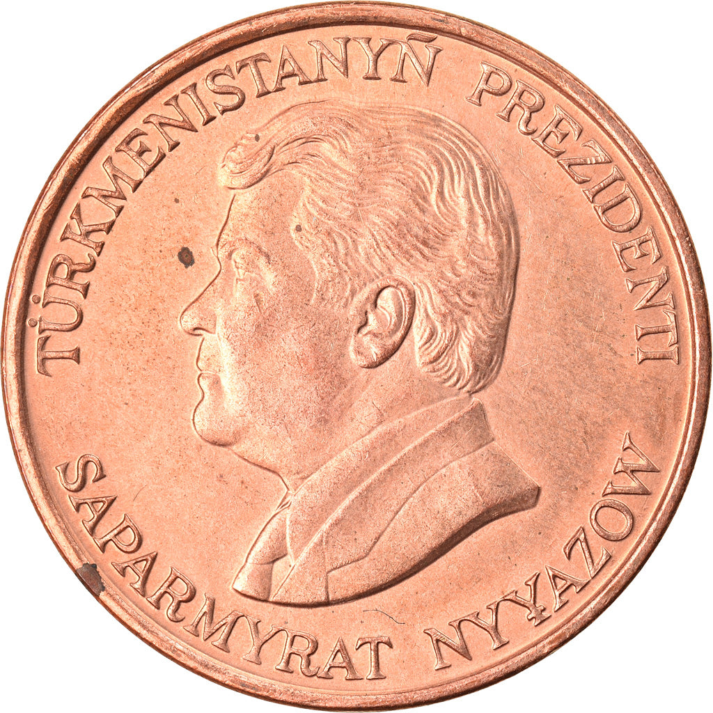 Munten, Turkmenistan, 10 Tenge, 1993, PR, Copper Plated Steel, KM:3