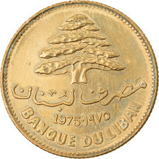 Monnaie, Lebanon, 25 Piastres, 1975, TTB, Nickel-brass, KM:27.1