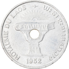 Moneda, Lao, Sisavang Vong, 50 Cents, 1952, Paris, MBC, Aluminio, KM:6