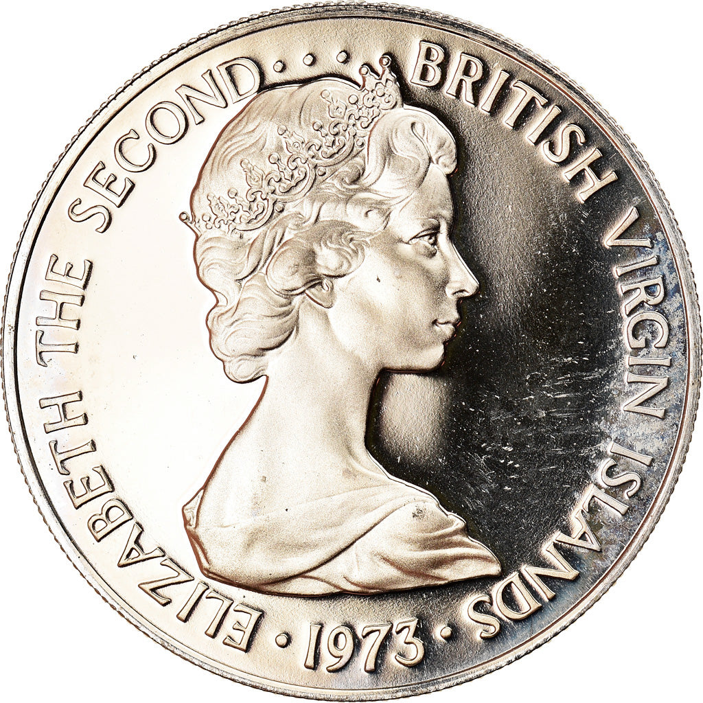Coin, BRITISH VIRGIN ISLANDS, Elizabeth II, 25 Cents, 1973, Franklin Mint