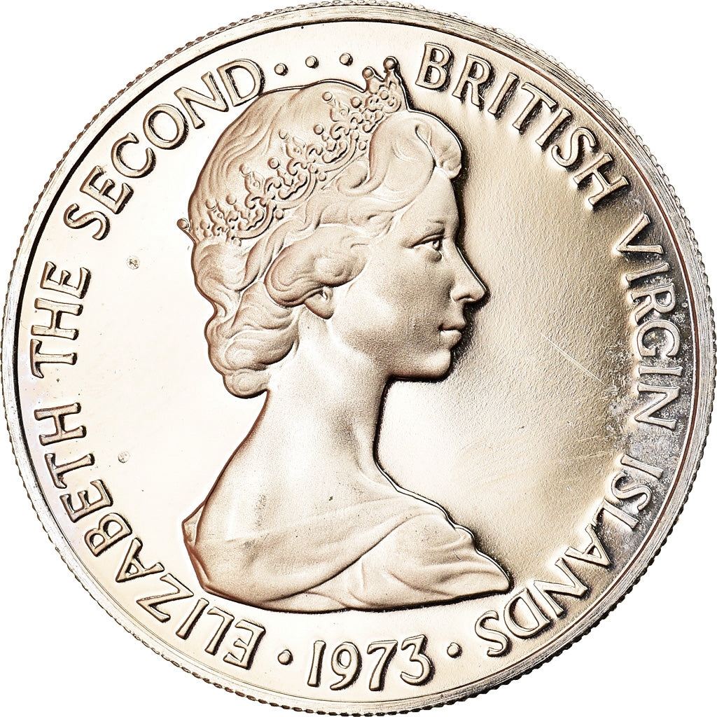 Coin, BRITISH VIRGIN ISLANDS, Elizabeth II, 10 Cents, 1973, Franklin Mint