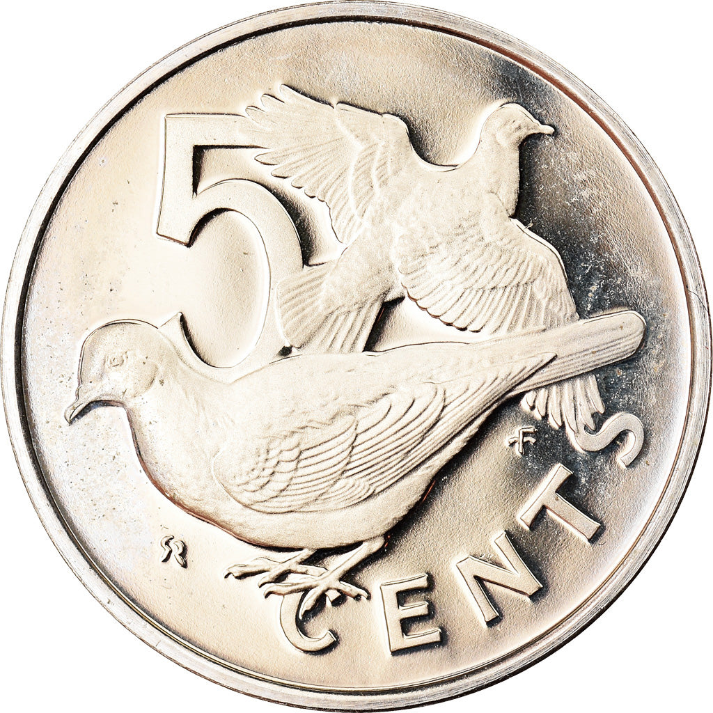 Moneta, ISOLE VERGINI BRITANNICHE, Elizabeth II, 5 Cents, 1973, Franklin Mint