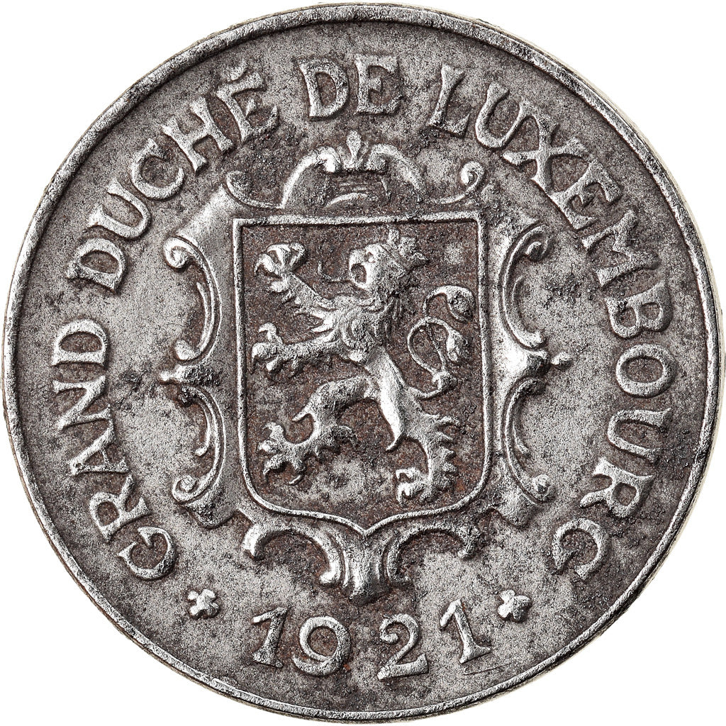 Coin, Luxembourg, Charlotte, 10 Centimes, 1921, VF(30-35), Iron, KM:31