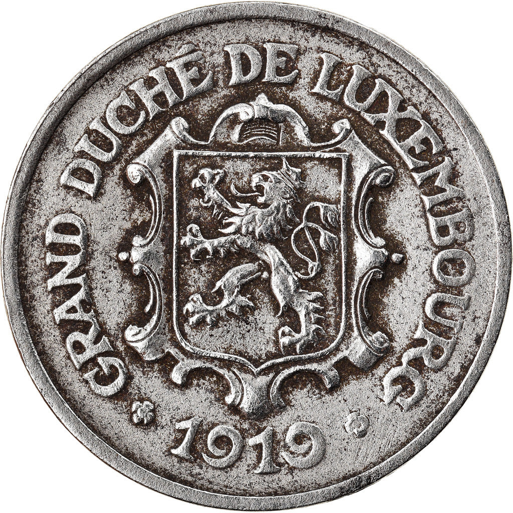 Coin, Luxembourg, Charlotte, 25 Centimes, 1919, VF(30-35), Iron, KM:32