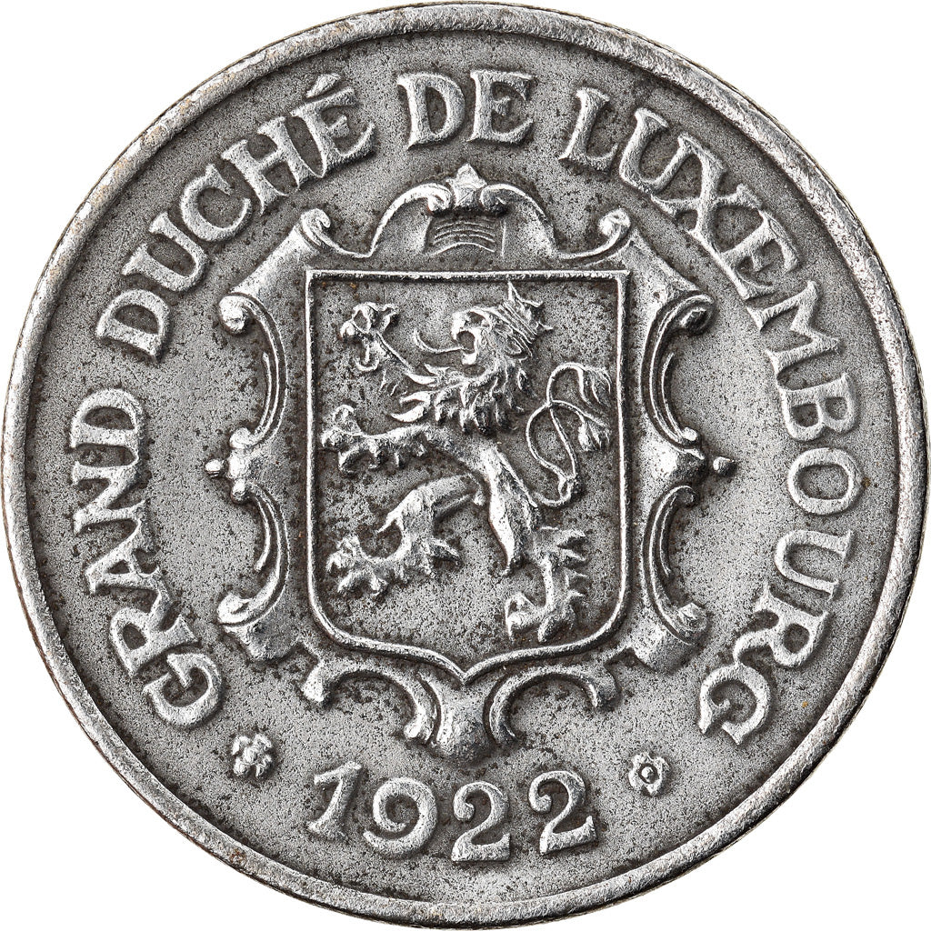 Coin, Luxembourg, Charlotte, 25 Centimes, 1922, VF(30-35), Iron, KM:32