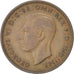 GREAT BRITAIN, 1/2 Penny, 1938, KM #844, AU(50-53), Bronze, 25.5, 5.63
