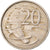 Moneta, Australia, Elizabeth II, 20 Cents, 1966, Melbourne, BB, Rame-nichel