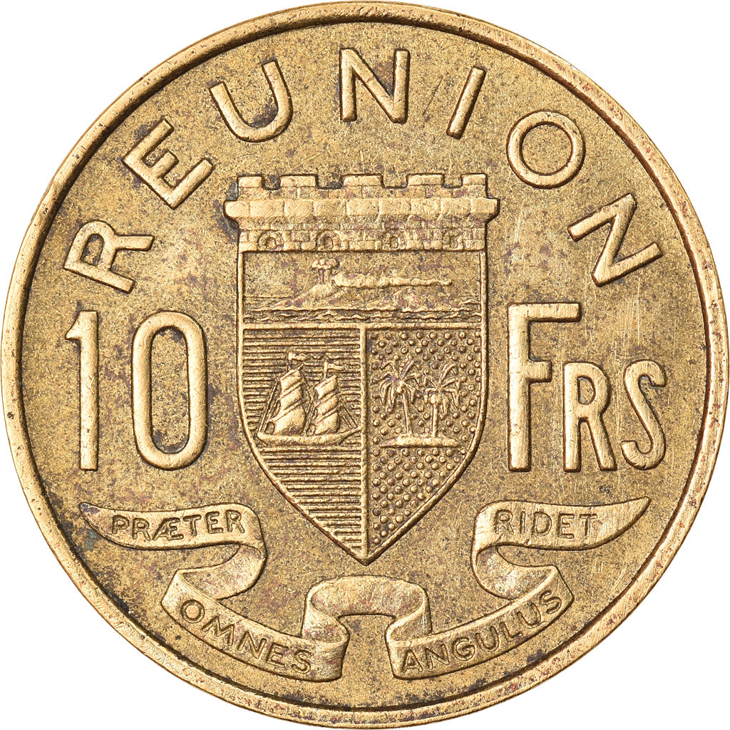 Coin, Réunion, 10 Francs, 1955, EF(40-45), Aluminum-Bronze, KM:10