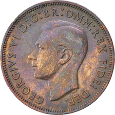 GREAT BRITAIN, 1/2 Penny, 1951, KM #868, AU(55-58), Bronze, 25.5, 5.68