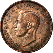 Coin, Great Britain, George VI, 1/2 Penny, 1945, AU(50-53), Bronze, KM:844