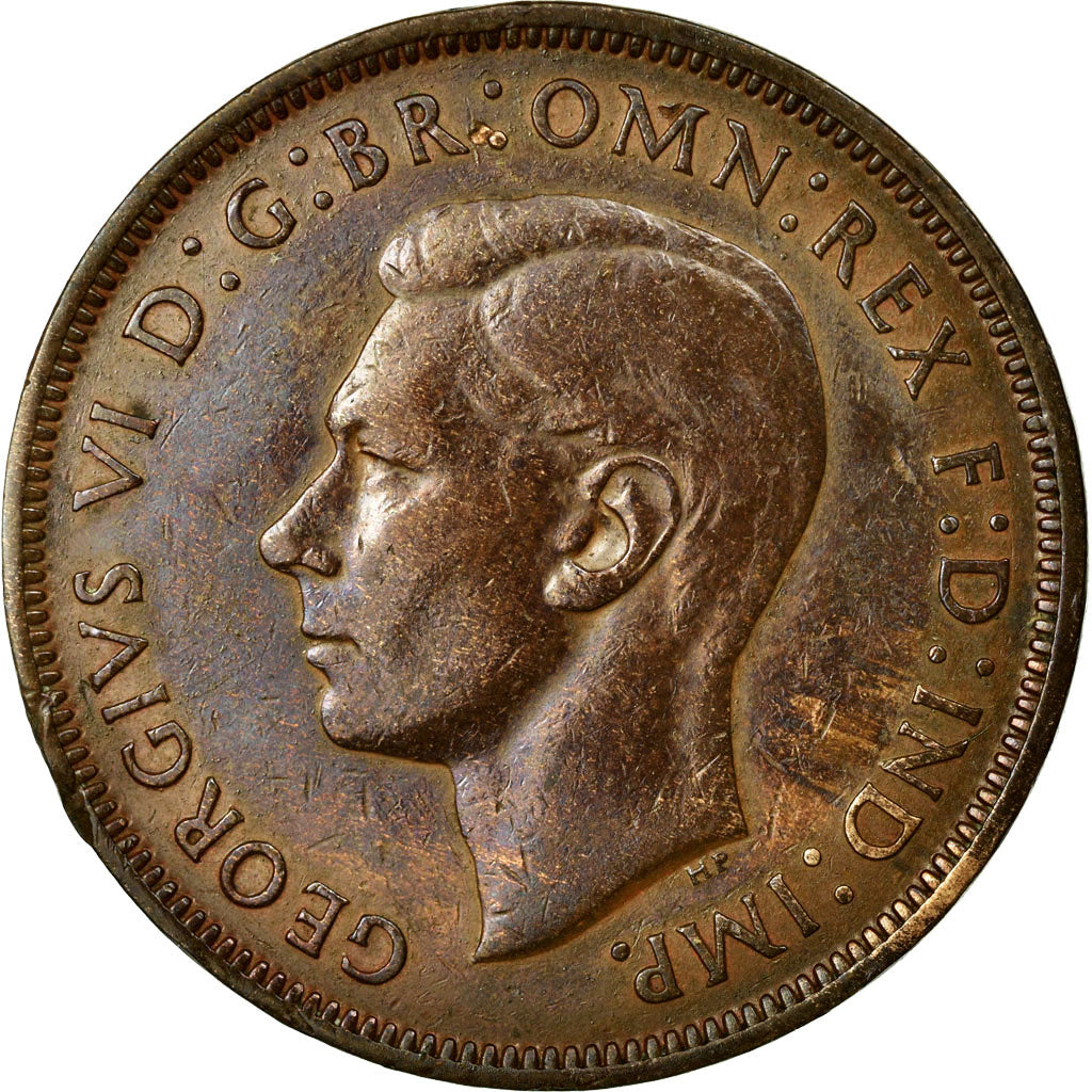 Moneta, Gran Bretagna, George VI, Penny, 1938, BB+, Bronzo, KM:845