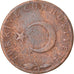 Moneta, Turcja, 5 Kurus, 1962, VF(30-35), Bronze, KM:890.1