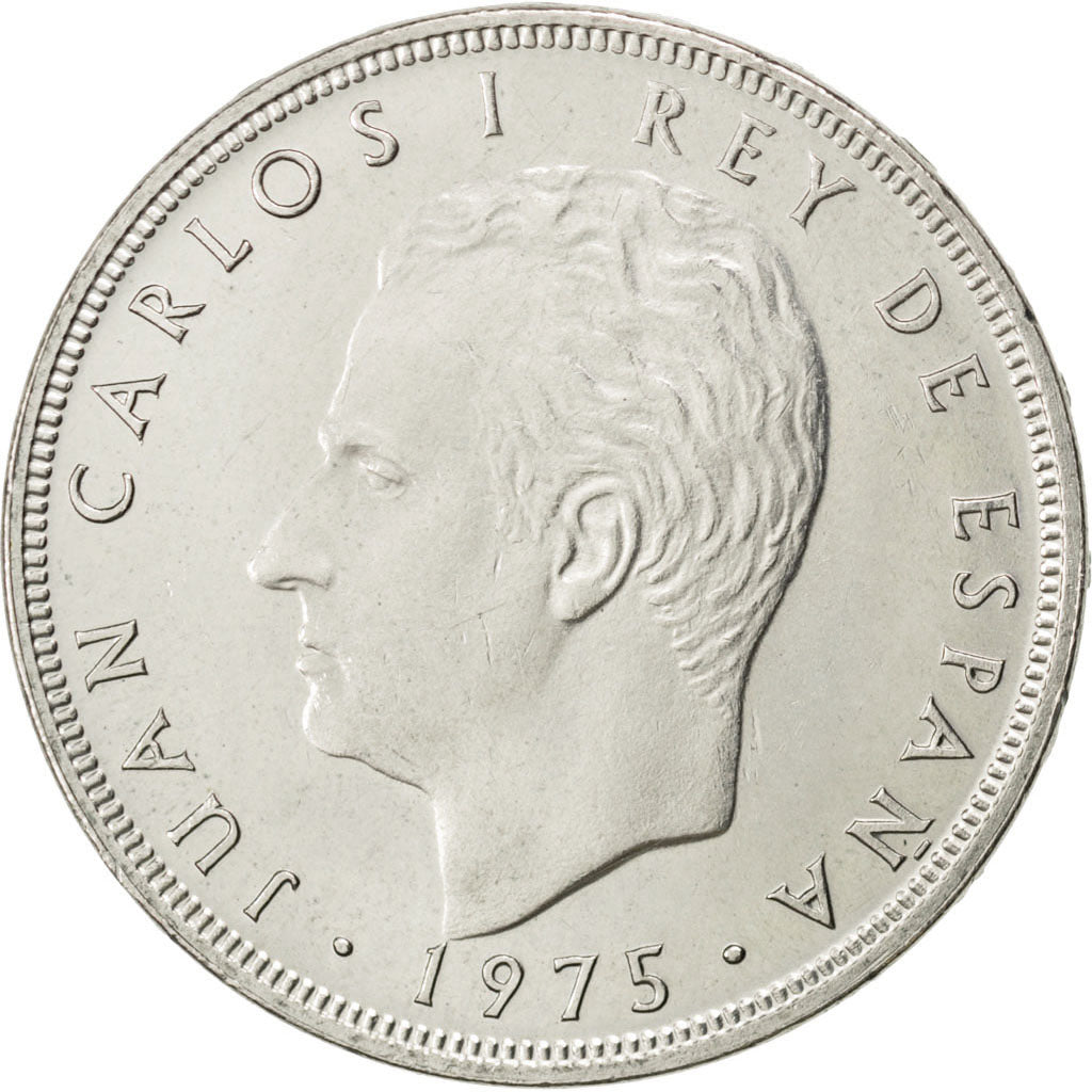 SPAIN, 100 Pesetas, 1975, KM #810, MS(60-62), Copper-Nickel, 34.2, 17.01