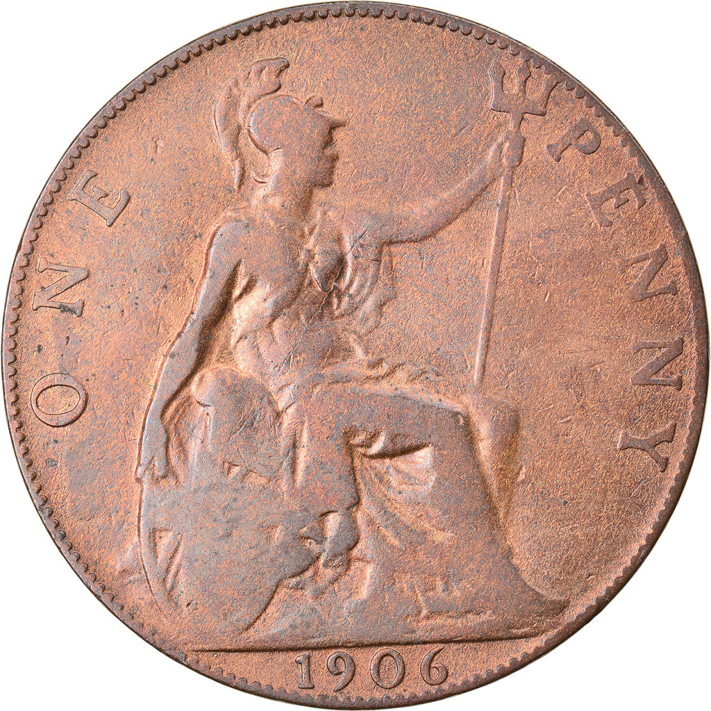 Monnaie, Grande-Bretagne, Edward VII, Penny, 1906, TB+, Bronze, KM:794.2